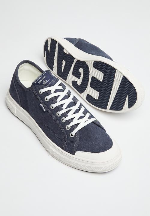 Superdry. - Vintage vegan faux vulc low - midnight navy