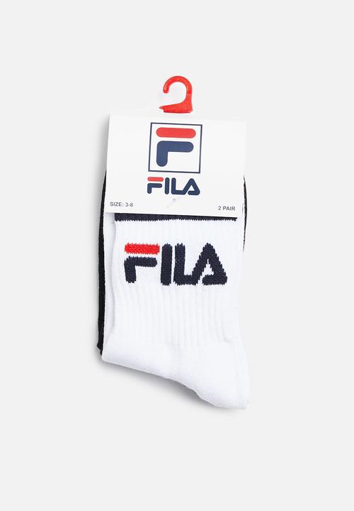FILA - Stallone 3/4 sock ladies 2-pack - white & black