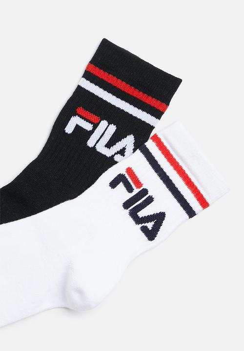 FILA - Stallone 3/4 sock ladies 2-pack - white & black