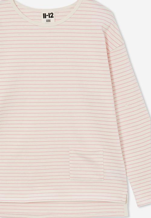 Cotton On - Pia long sleeve tee - vanilla/marshmallow stripe