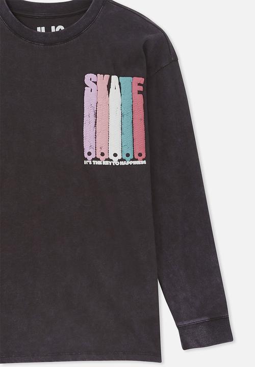 Cotton On - Rhiannah long sleeve tee - phantom/skate