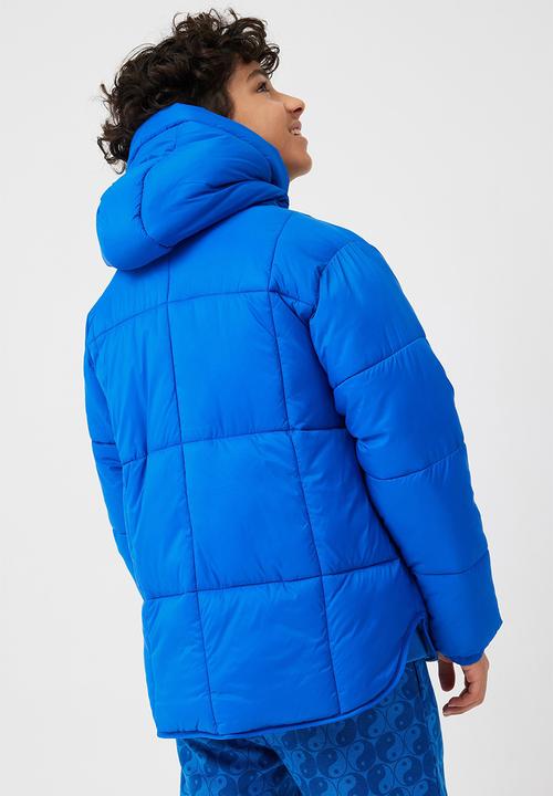 Cotton On - Super hooded puffer jacket - blue punch