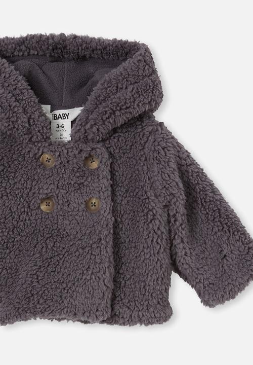 Cotton On - Oscar teddy jacket - rabbit grey
