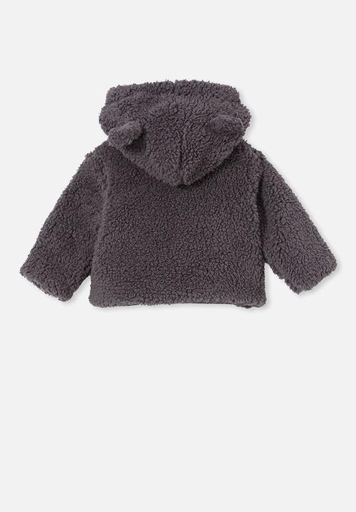 Cotton On - Oscar teddy jacket - rabbit grey