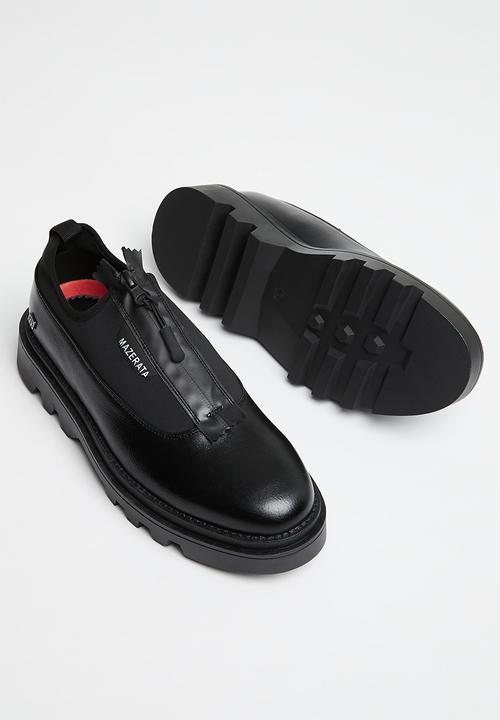 MAZERATA - Vinchey 3 leather lycra - black