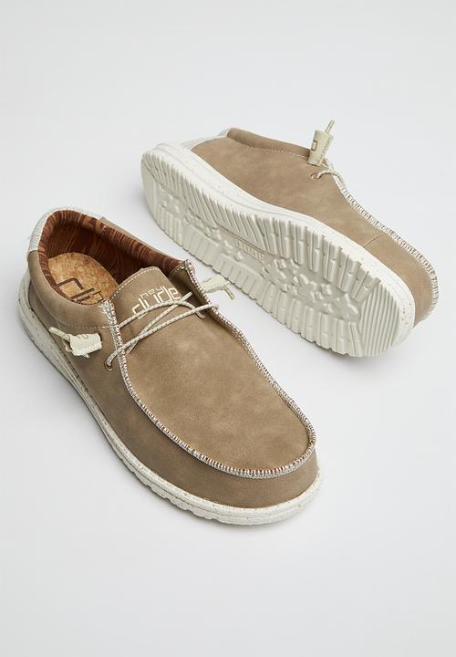Hey Dude - wally recycled - leather travertine