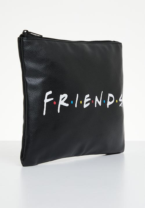 Pop Candy - Friends black pu lrge pencil bag - black 