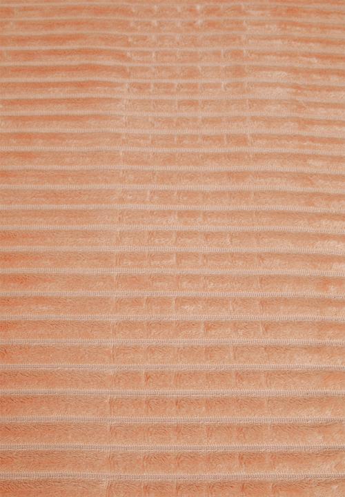 Sixth Floor - Plain ribbed fleece blanket - salmon