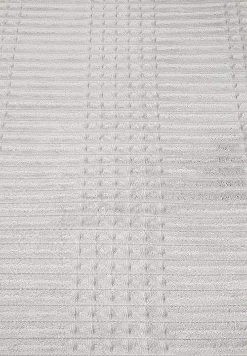 Sixth Floor - Plain ribbed fleece blanket - light grey