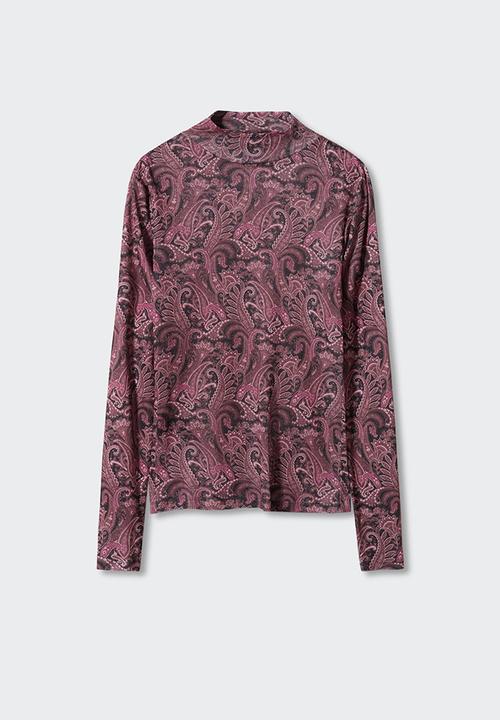 MANGO - T-shirt snow - medium purple