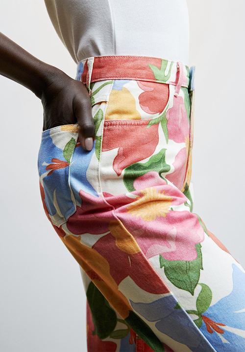 MANGO - Trousers maam-h - mid blue