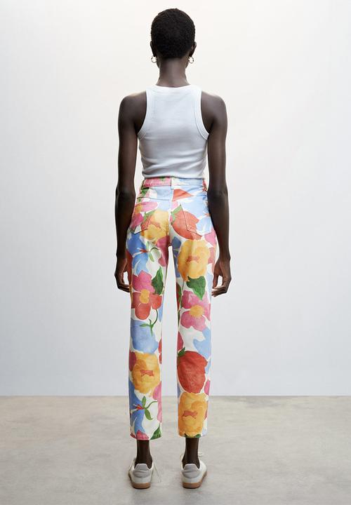 MANGO - Trousers maam-h - mid blue
