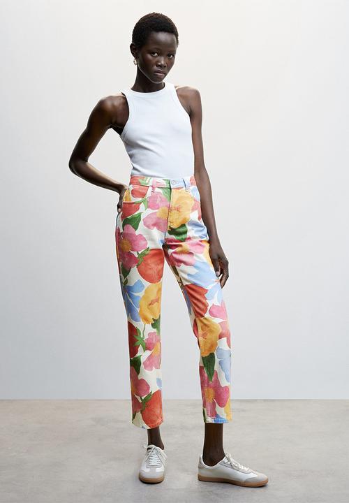 MANGO - Trousers maam-h - mid blue