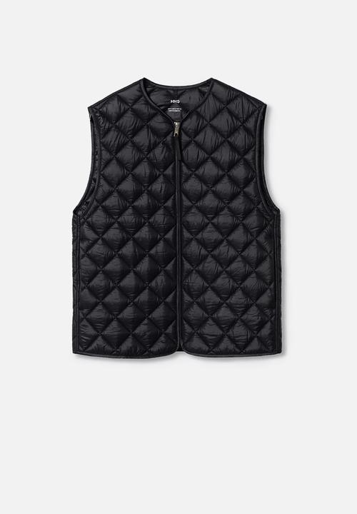 MANGO - Waistcoat bang - black
