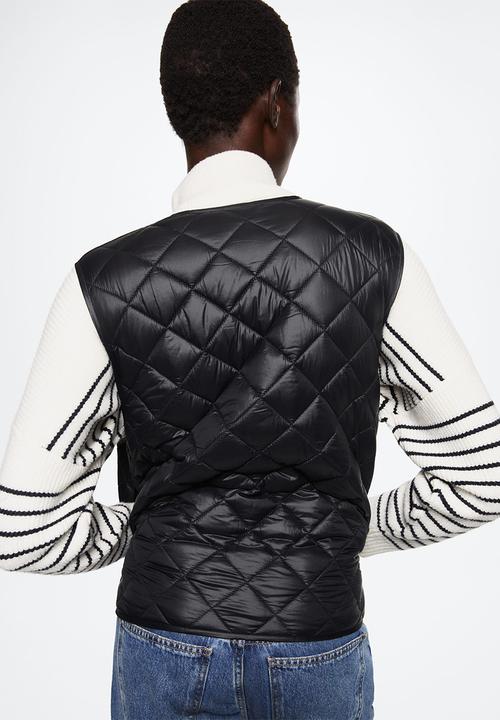 MANGO - Waistcoat bang - black