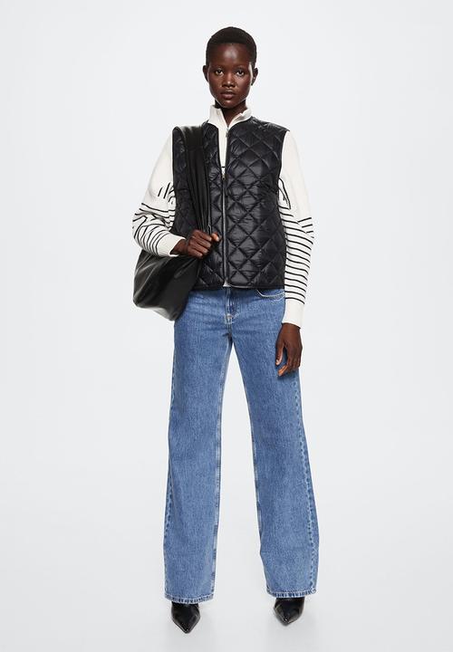 MANGO - Waistcoat bang - black