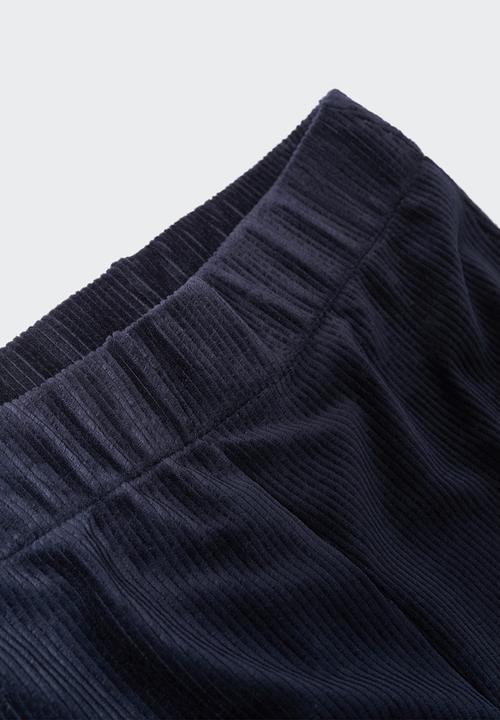 MANGO - Trousers panu - navy