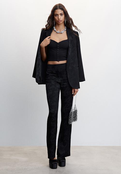 MANGO - Trousers jacky - black
