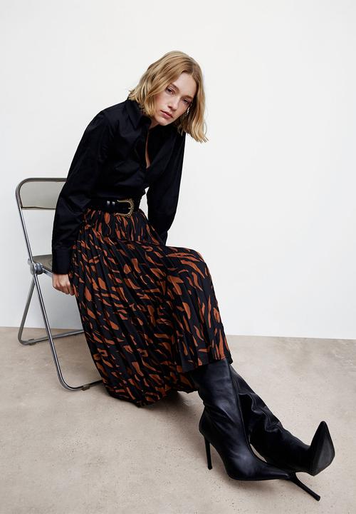MANGO - Skirt wallis2 - brown