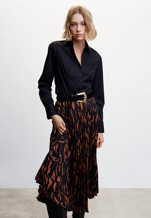 MANGO - Skirt wallis2 - brown
