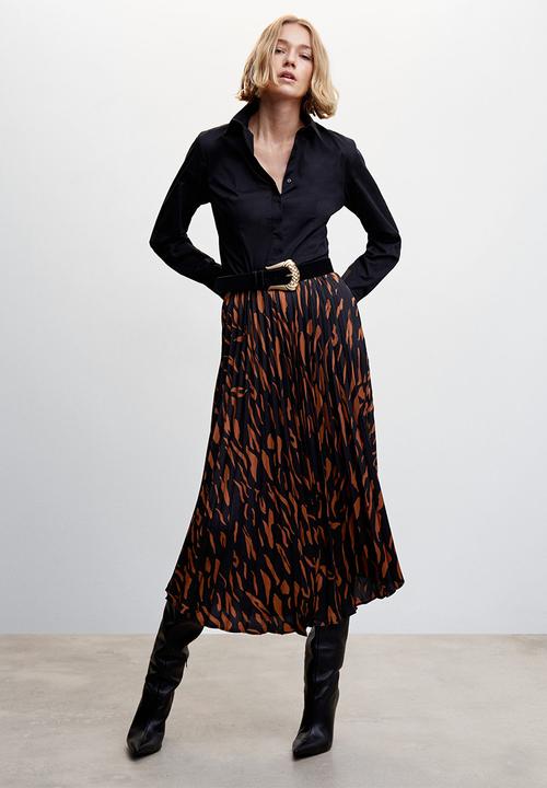 MANGO - Skirt wallis2 - brown