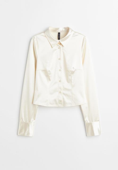 H&M - Satin shirt - white