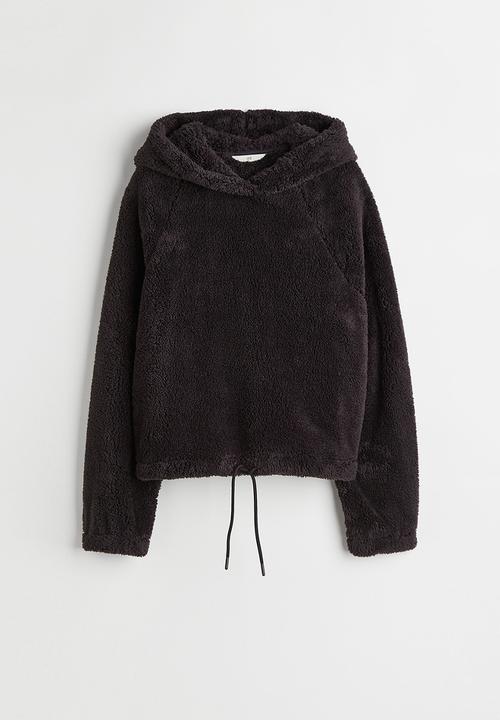 H&M - Teddy hoodie - dark grey
