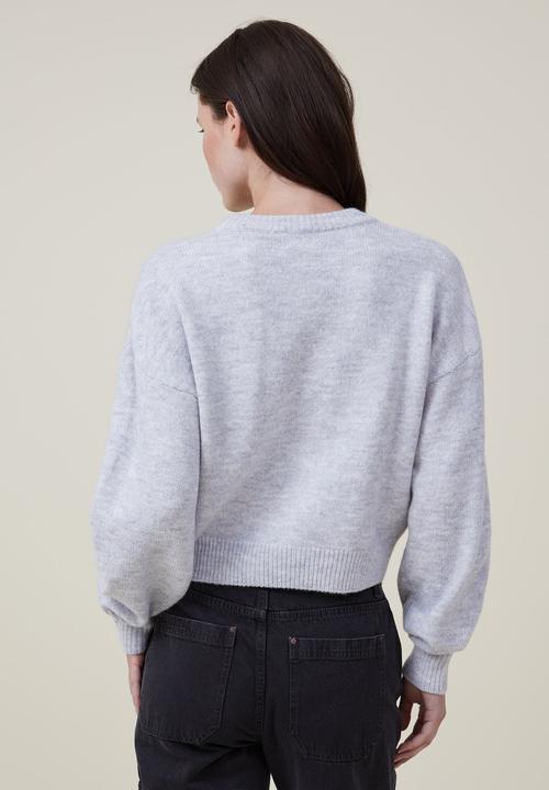 Cotton On - Blondie crew pullover - soft grey marle