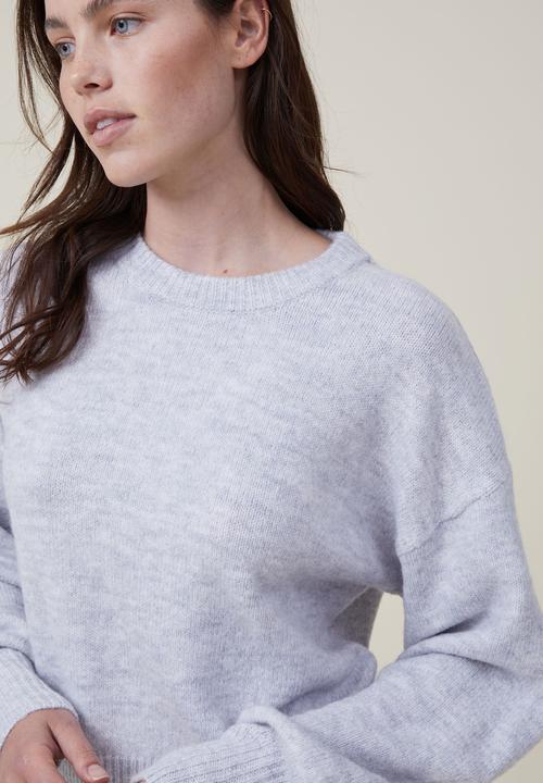 Cotton On - Blondie crew pullover - soft grey marle