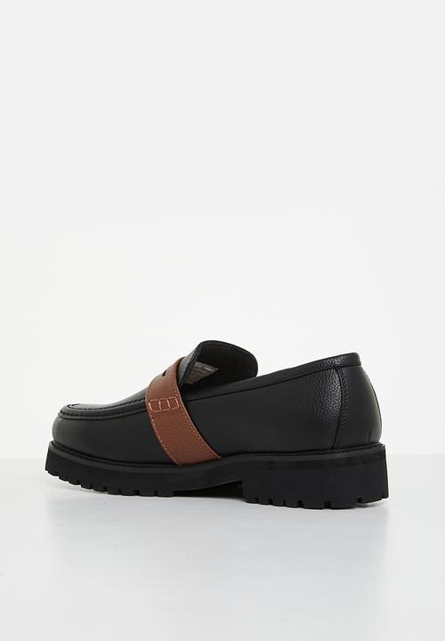 Jonathan D - J penny moc pebbled pu loafer - brunette