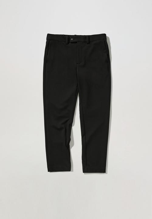 MANGO - Trousers agave - black