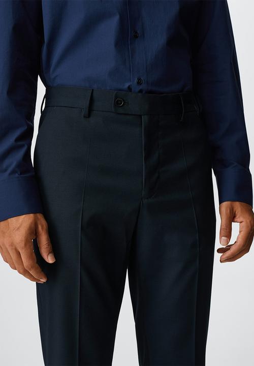 MANGO - Trousers boston - navy