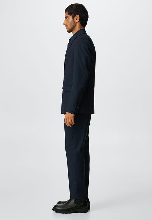 MANGO - Trousers boston - navy