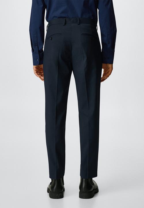 MANGO - Trousers boston - navy