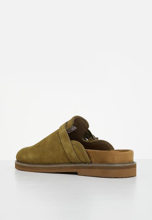 Jonathan D - J outlaw mule genuine suede mule - moss