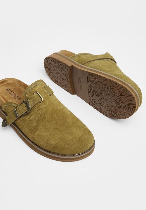 Jonathan D - J outlaw mule genuine suede mule - moss