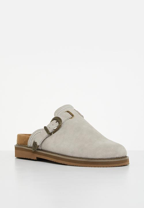 Jonathan D - J outlaw mule genuine suede mule - grey
