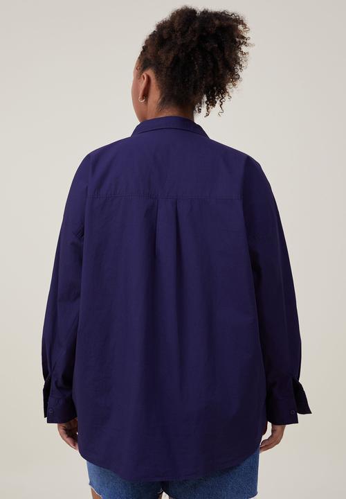 Cotton On - Plus dad shirt - vintage navy