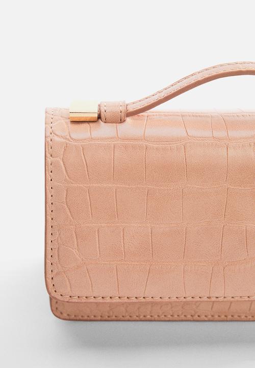 MANGO - Croc-effect bag - neutral
