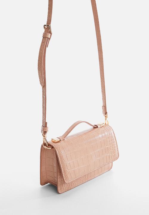MANGO - Croc-effect bag - neutral