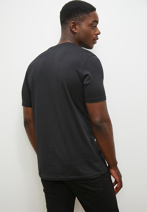 Lark & Crosse - 2-pack leo organic crew neck tee chest emrboidery - black
