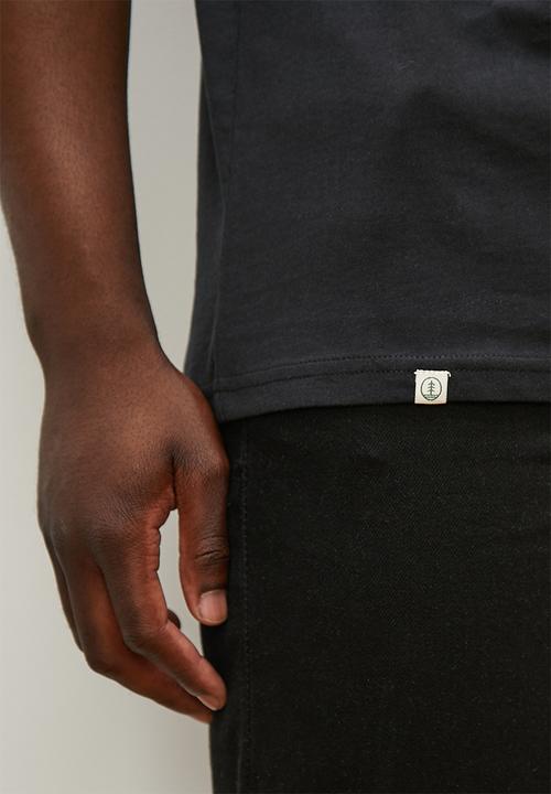 Lark & Crosse - 2-pack leo organic crew neck tee chest emrboidery - black