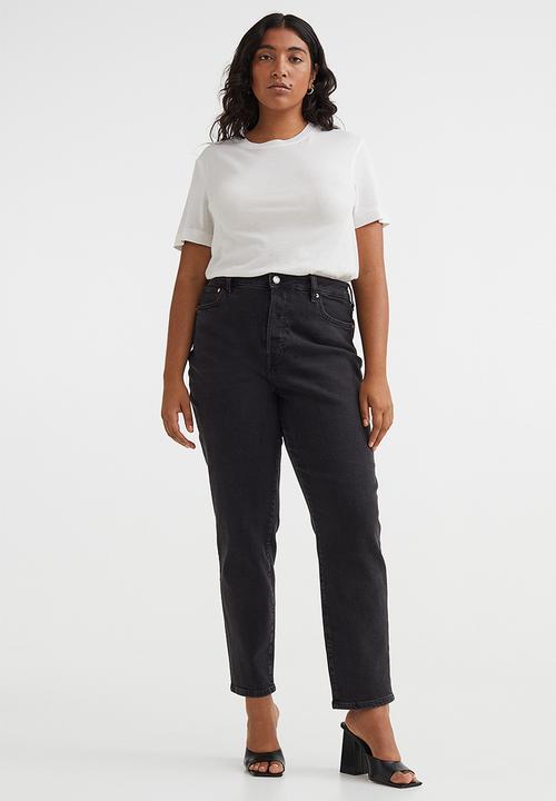 H&M - Mom ultra high ankle jeans - black