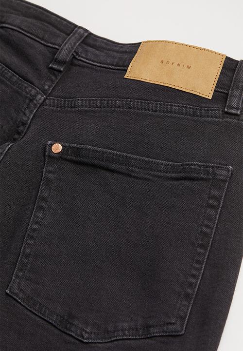 H&M - Mom ultra high ankle jeans - black