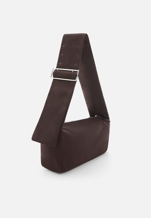 MANGO - Buckle shoulder bag - brown