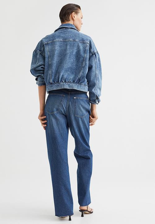 H&M - Curvy fit wide ultra high jeans - denim blue