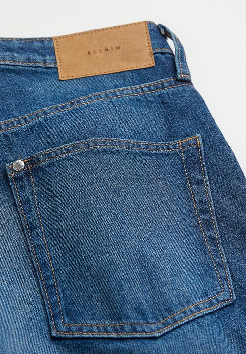 H&M - Curvy fit wide ultra high jeans - denim blue
