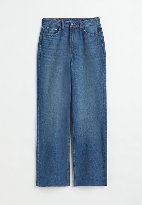 H&M - Curvy fit wide ultra high jeans - denim blue