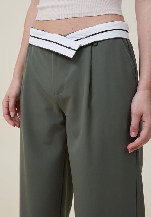 Cotton On - Jamie suiting pant - daintree