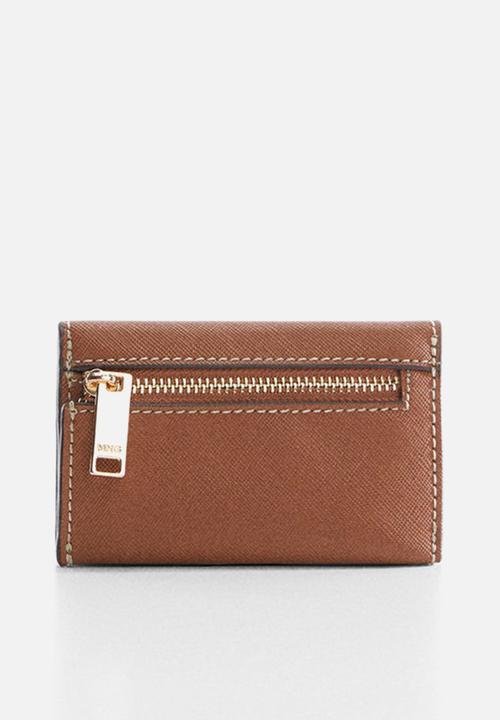MANGO - Saffiano-effect cardholder - leather